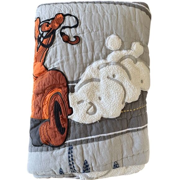 Pottery Barn Kids Disney Pixar Cars Hand Stitched Quilt Checkerboard Twin Cotton - Picture 1 of 11